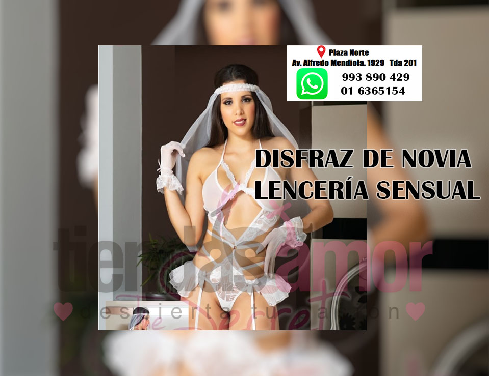 DISFRAZ DE NOVIA LENCERIA SENSUAL SEDUCTORA HALLOWEEN